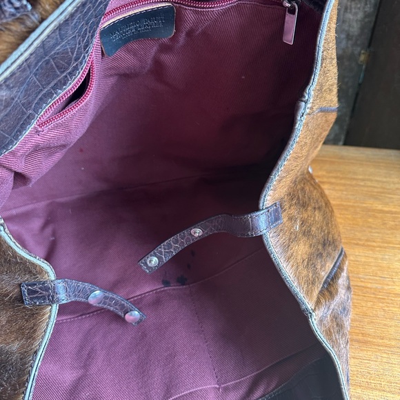 Maurizio Taiuti Brown and White Haircalf Tote - Picture 7 of 14